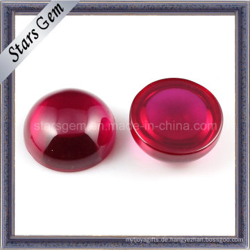 Synthetische 5 # Ruby Round Caboch0n